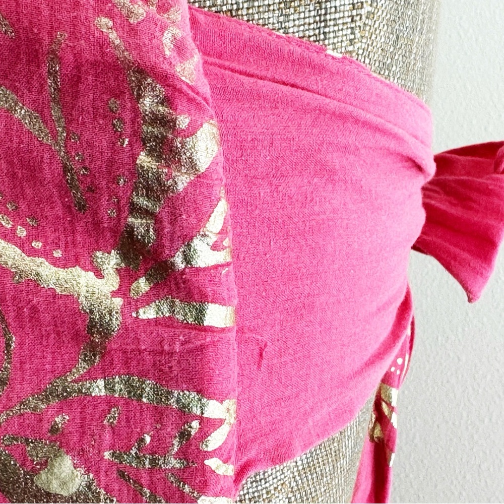 Free People Strapless Pink and Gold Floral Maxi Dress - Picture 10 of 13